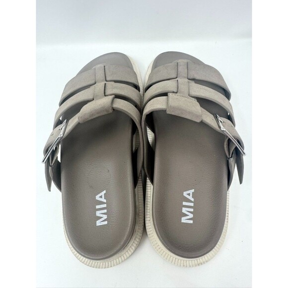 MIA Women's Geni Slip-On Sandals Double Buckle Wide & Comfy Size 8 - Excellent - Picture 5 of 7